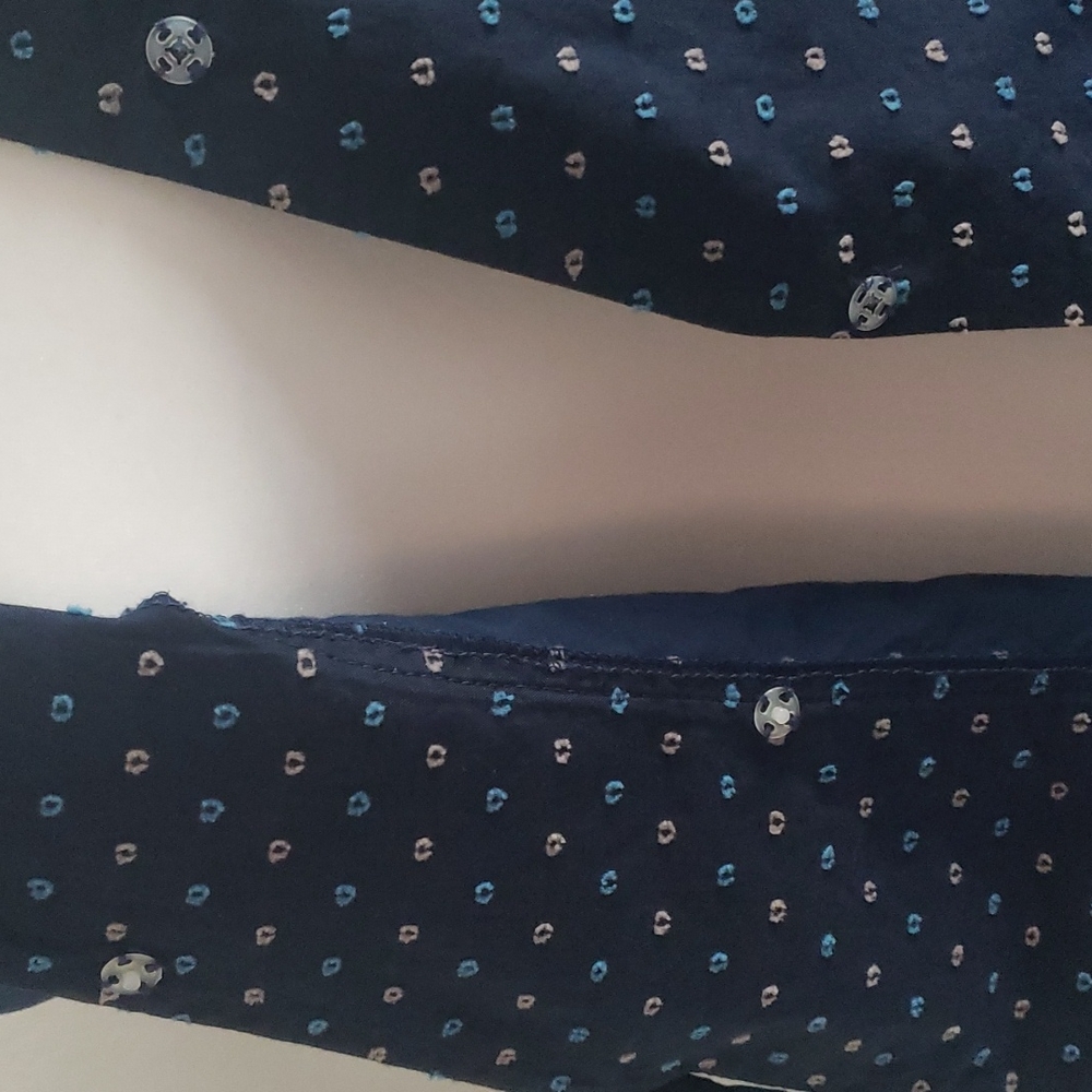 PLAINS & PRINTS KIMONO TOP IN NAVY BLUE / SIZE S - Picture 6 of 7